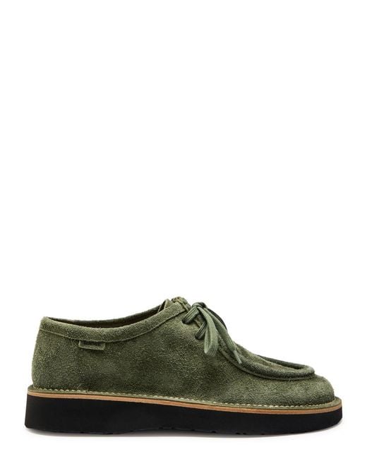 Loewe Green Faro Brushed Suede Shoes for men