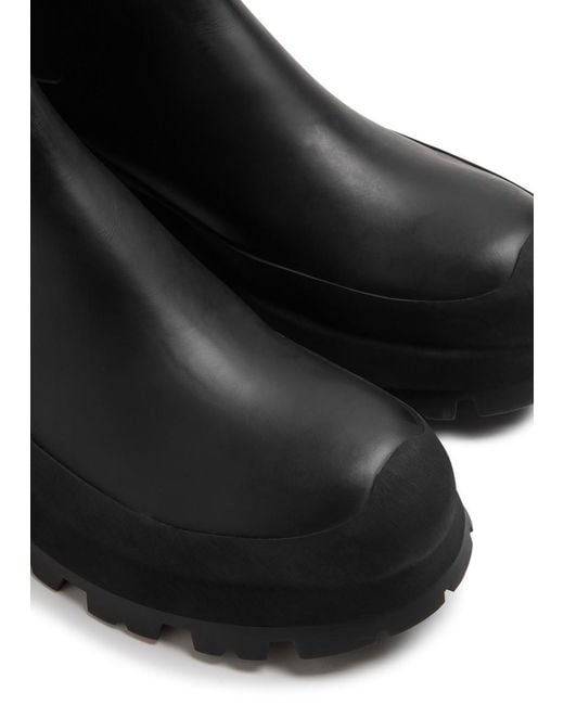 Alexander McQueen Black Wander Leather Chelsea Boots for men