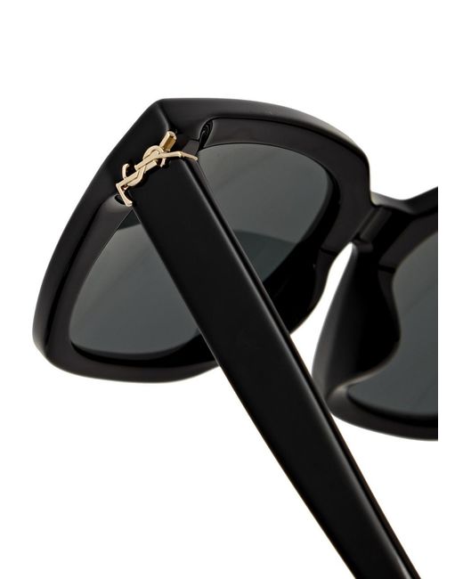 Saint Laurent Black Oversized Square-Frame Designer Sunglasses