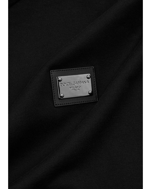 Dolce & Gabbana Black Logo Hooded Cotton Sweatshirt for men