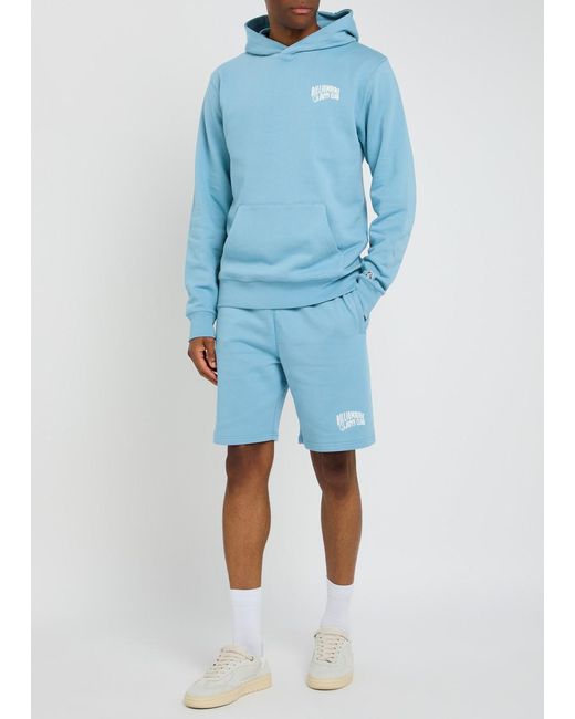 BBCICECREAM Blue Small Arch Logo Hooded Cotton Sweatshirt for men