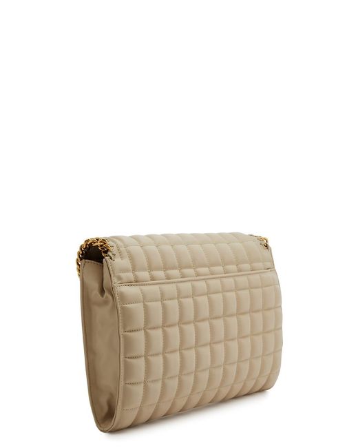 Beige quilted deals crossbody bag