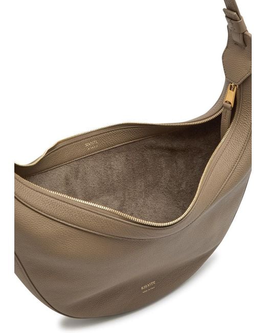 Khaite Metallic Augustina Grained Leather Cross-Body Bag