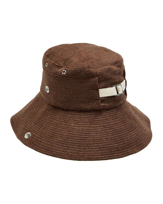 Jacquemus Brown Le Bob De Nimes Wool Bucket Hat