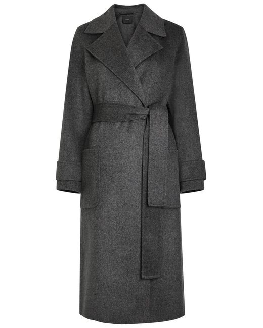 Joseph Gray Arline Wool And Cashmere-Blend Trench Coat
