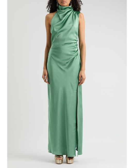 Misha Green Constantina Ruched Satin Gown