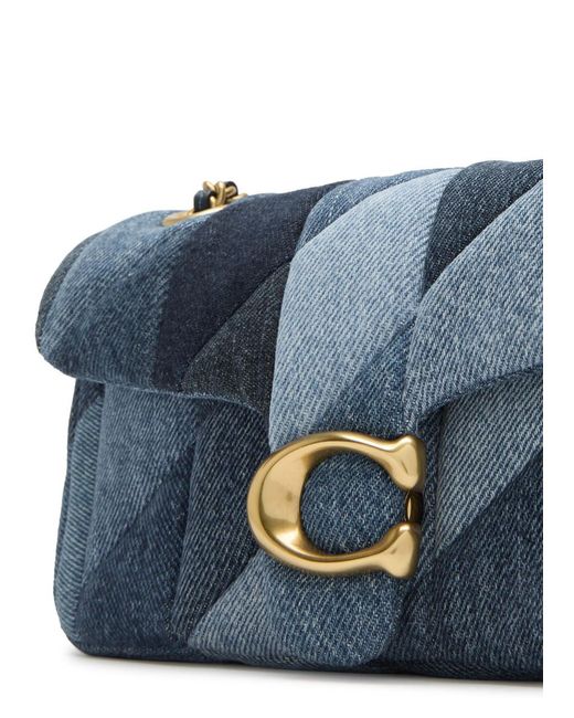 COACH Blue Quilted Tabby 20 Patchwork Shoulder Bag