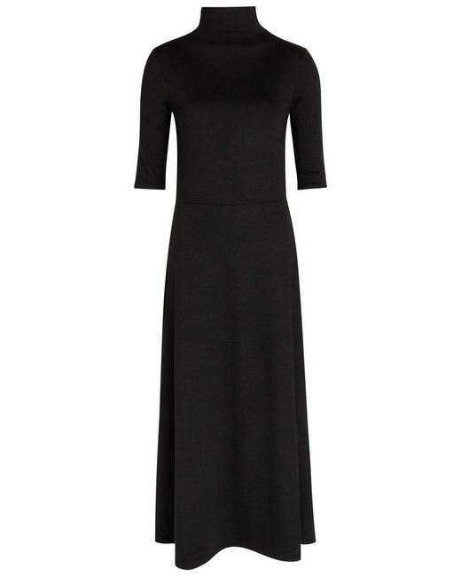 Vince Jersey Close-Knit Dress in Black | Lyst
