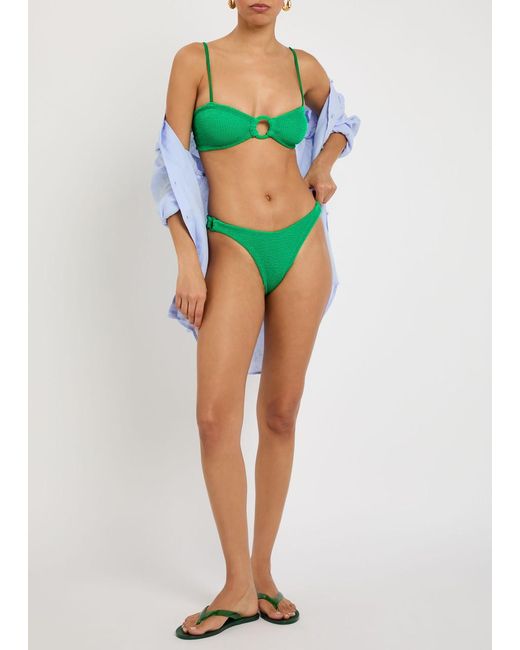 Hunza G Green Misty Crinkle Bikini