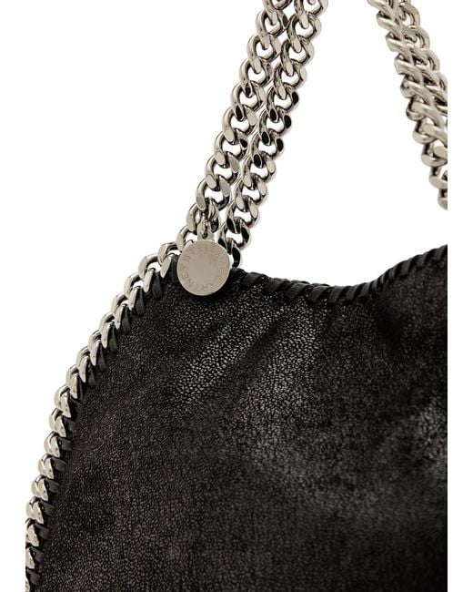 Stella McCartney Black Falabella Mini Faux Suede Tote Bag