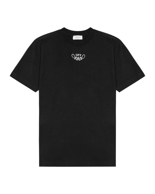 Off-White c/o Virgil Abloh Black Off- Arrows Logo Cotton T-Shirt for men