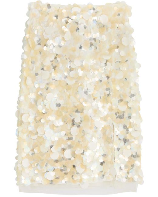 Rohe Natural Paillette-Embellished Midi Skirt