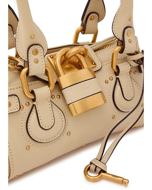 Chloé Metallic Paddington Small Grained Leather Shoulder Bag