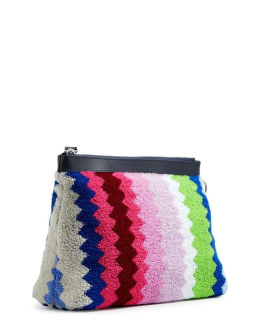 Missoni Red Cecil Zigzag Terry Cosmetics Pouch