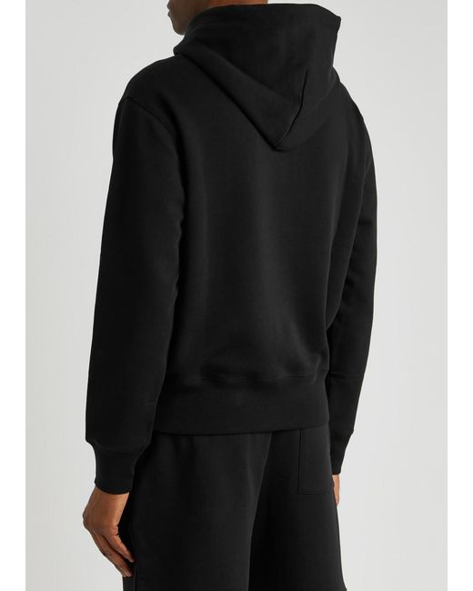 Acne Black Fairah Hooded Cotton Sweatshirt for men