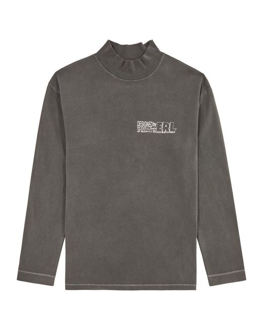 ERL Gray Make Believe Logo Cotton Top for men