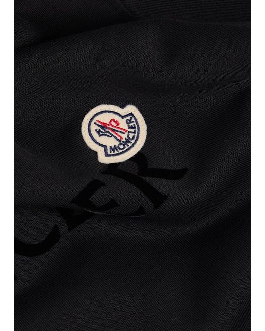 Moncler Black Logo Badge Cotton Sweatshirt for men