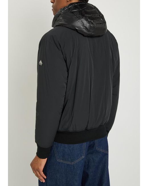 Moose Knuckles Black Brixton Padded Shell Jacket for men