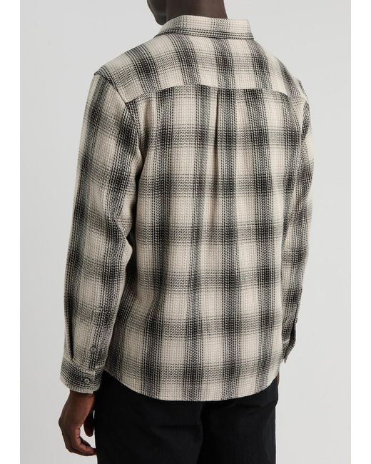 FRAME Gray Checked Cotton Shirt for men