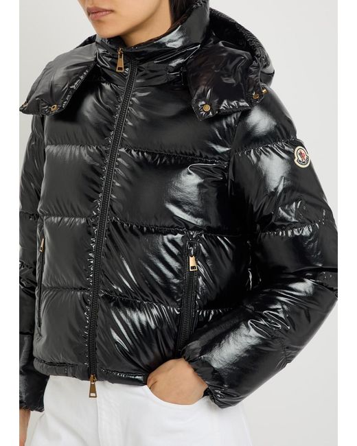 Moncler Black Niveole Padded Hooded Nylon Jacket