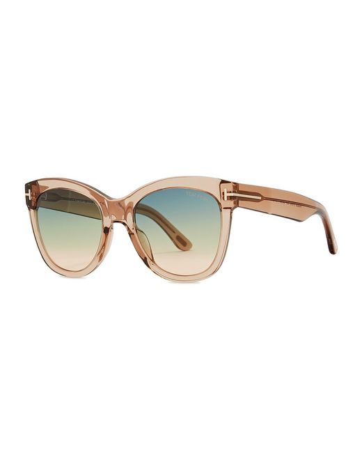 Tom Ford Natural Wallace Round-frame Sunglasses for men