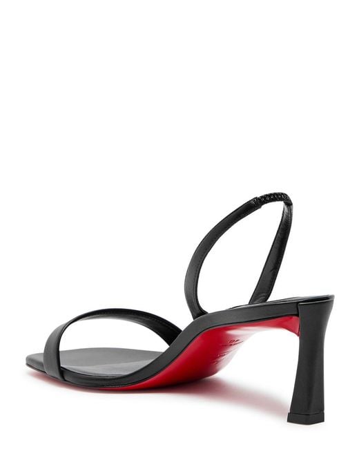 Christian Louboutin Black Condora 55 Leather Slingback Sandals