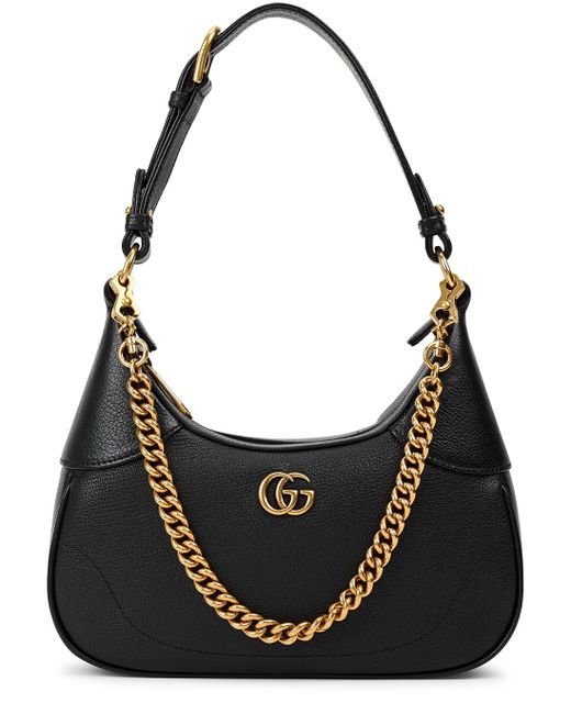 Gucci Aphrodite Mini Leather Shoulder Bag in Black | Lyst UK