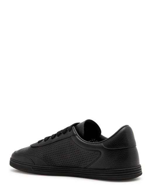 Dolce & Gabbana Black Saint Tropez Leather Sneakers for men