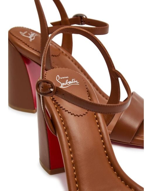 Christian Louboutin Brown Jane 85 Leather Sandals