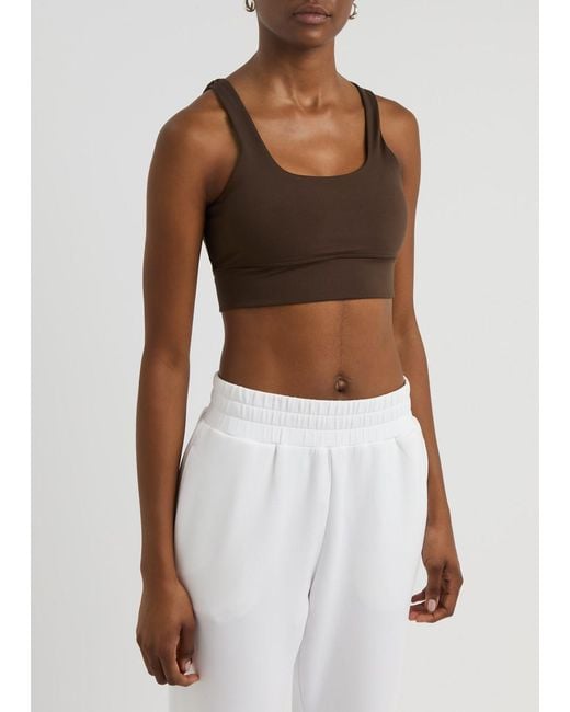 Varley Brown Freesoft Cori Stretch-Jersey Bra Top