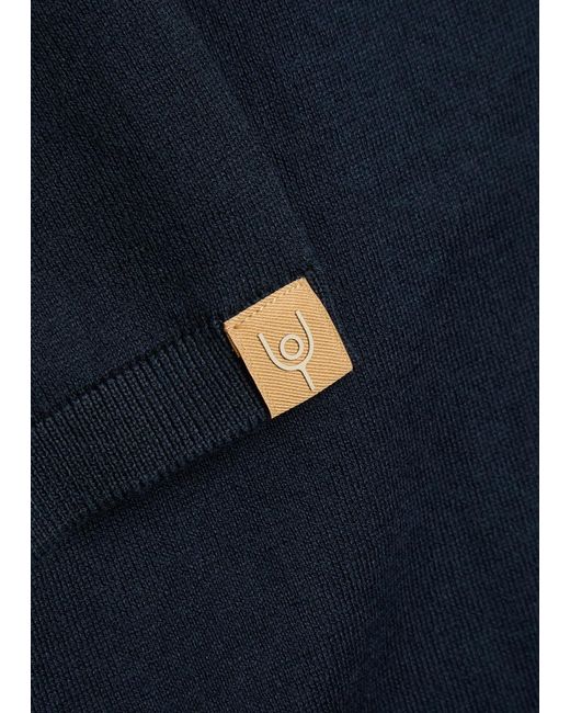 Now You Live Blue Pickwell Fine-Knit Cotton Polo Shirt for men