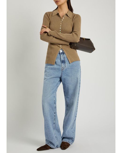 Rohe Blue Baggy Straight-Leg Jeans
