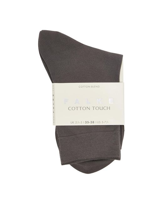 Falke Gray Cotton Touch Cotton-Blend Socks