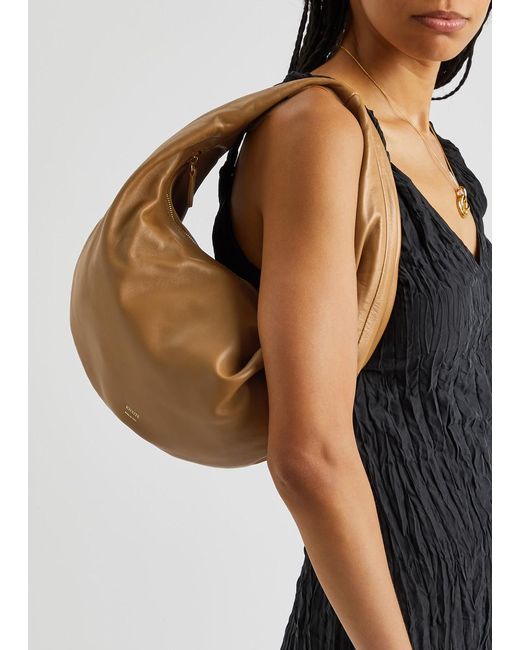 Khaite Brown Olivia Medium Leather Top Handle Bag