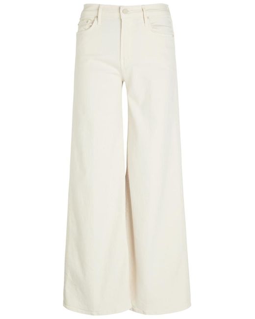 Mother White The Twister Skimp Wide-Leg Jeans