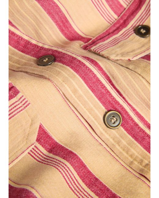 Isabel Marant Pink Gelva Striped Cotton Shirt