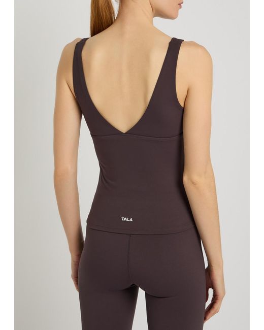 Tala Purple Dayflex V-Neck Stretch-Jersey Vest