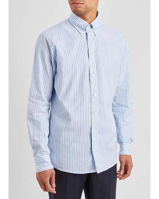 Eton of Sweden Blue Piqué Cotton Oxford Shirt for men