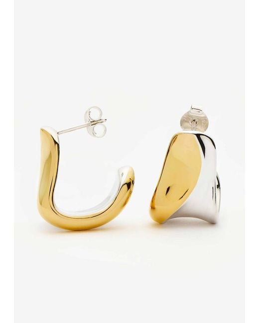 Missoma Metallic Sculptural Molten Medium Hoop Earrings