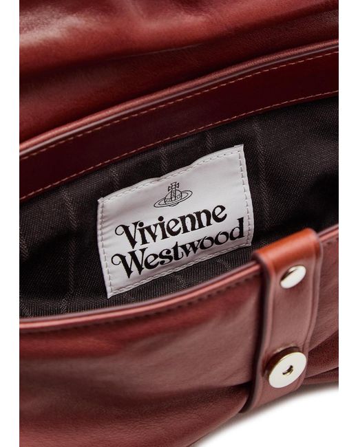Vivienne Westwood Red Hazel Treasure Padded Leather Clutch