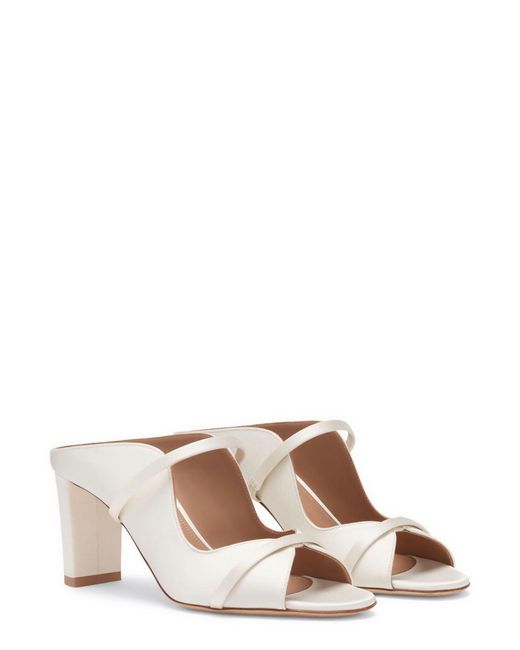 Malone Souliers White Norah 70 Satin Heeled Sandals