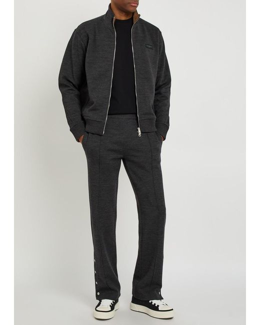Givenchy Gray Logo-Appliquéd Straight-Leg Track Pants for men