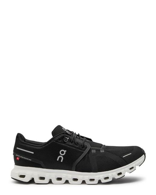 On Shoes Black Cloud 6 Panelled Mesh Sneakers for men