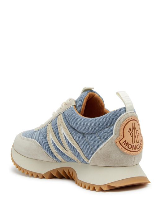 Moncler Blue Pacey Panelled Nylon Sneakers