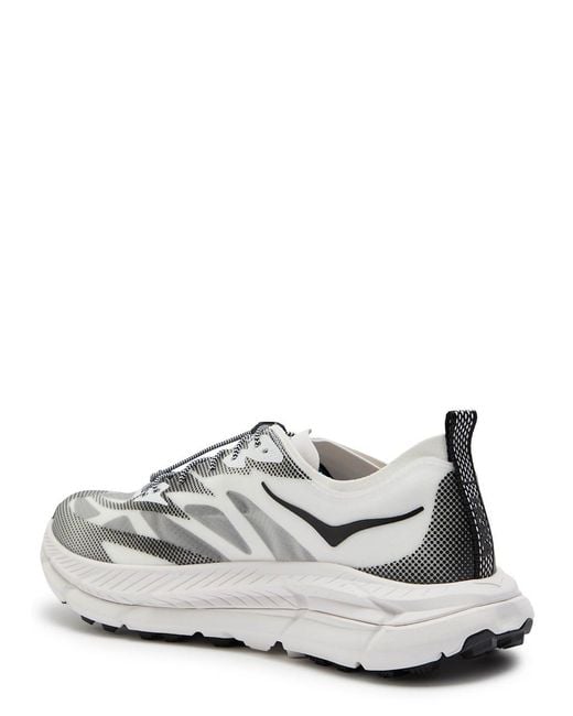 Hoka One One White Mafate Speed 4 Lite Panelled Sneakers for men