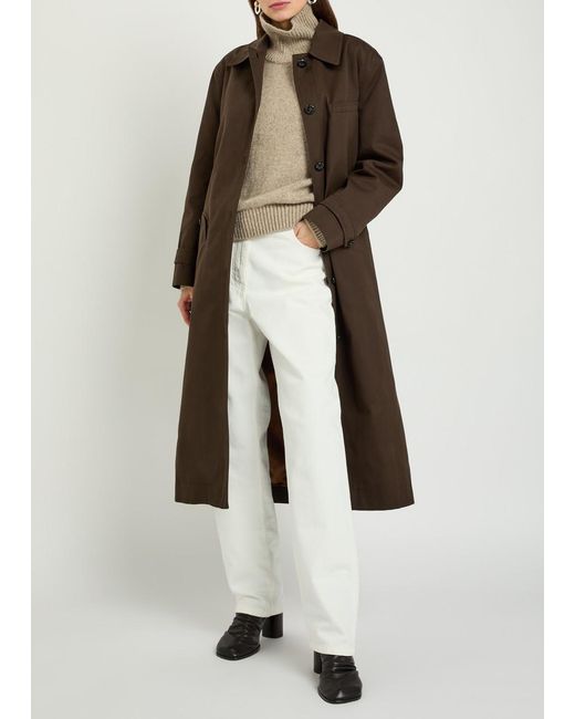 Blazé Milano Brown Basoto Belted Cotton Trench Coat