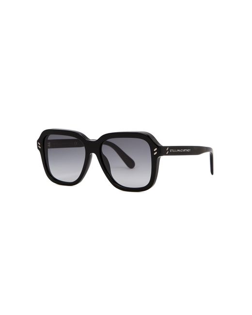 Stella McCartney Black Oversized Square-Frame Sunglasses