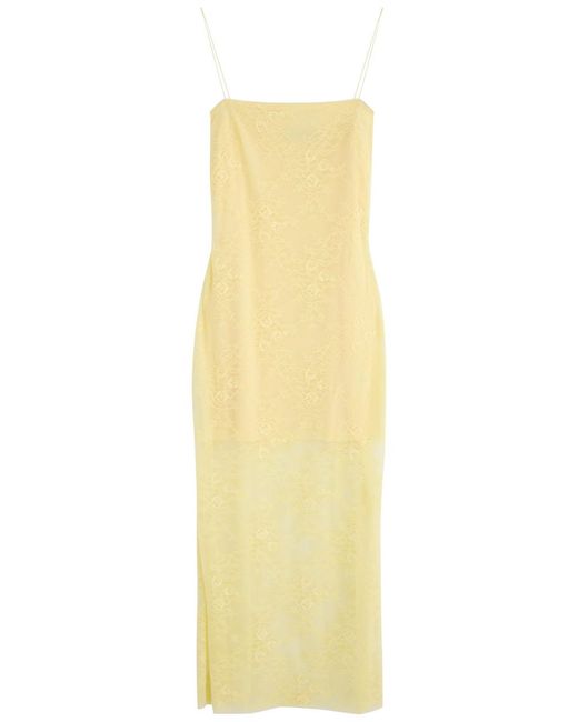 Bec & Bridge Yellow Juliette Lace Midi Dress