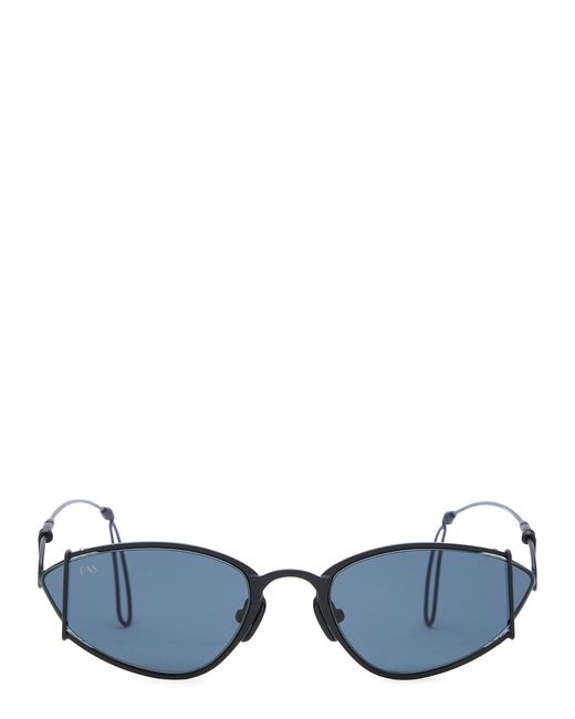 For Art's Sake Blue Ornate Cat-Eye Sunglasses
