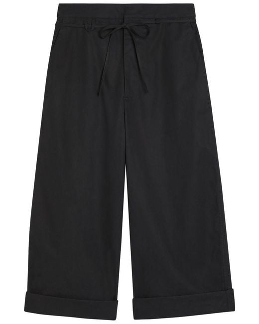 Jacquemus Black Le Pantalon Marin Cropped Wide-Leg Trousers for men